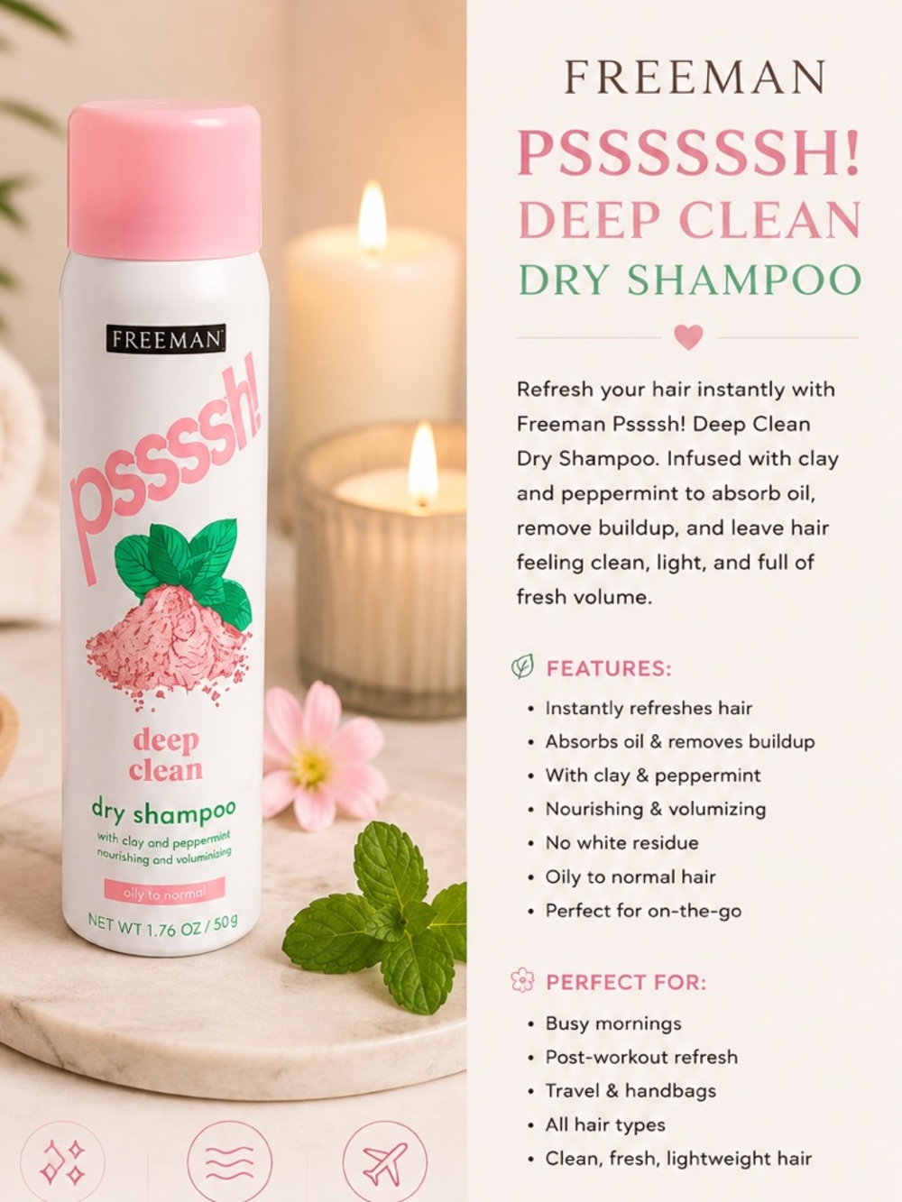 Freeman Psssssh! Deep Clean Dry Shampoo 💕 - Picture 2 of 2